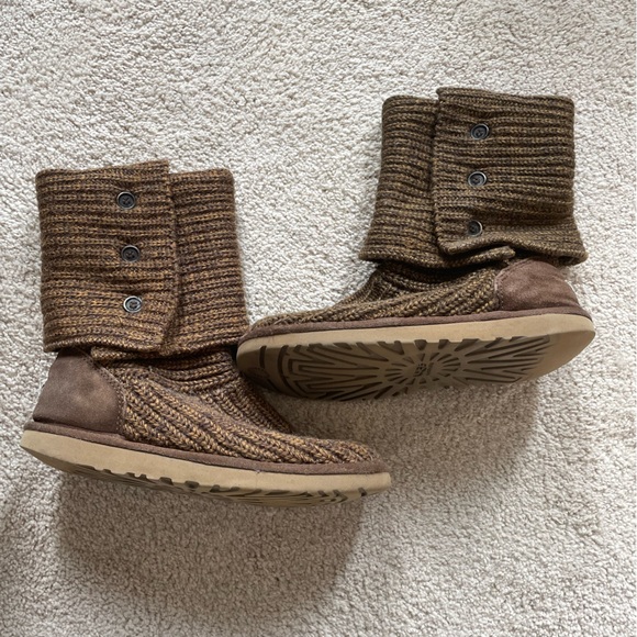Brown Knit UGGs Women’s size 8 - Picture 5 of 16